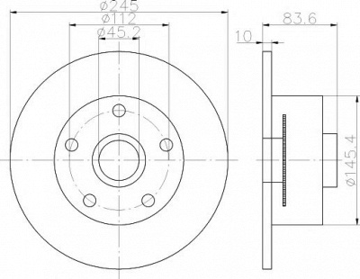 HELLA PAGID 8dd355120151 -  Тормозной диск